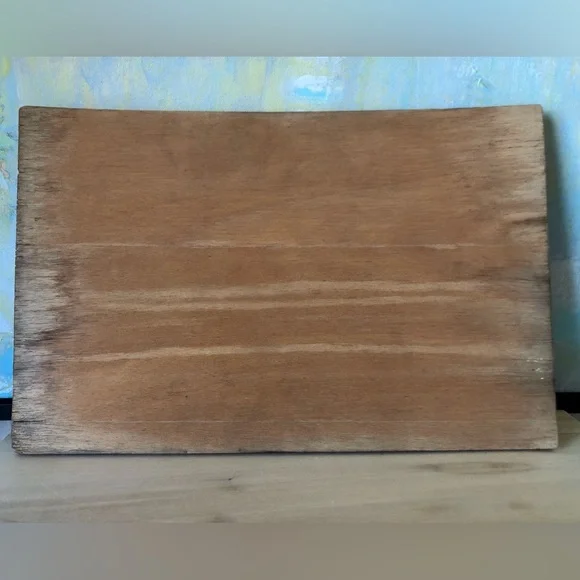 Vintage Painting on Wooden Panel
